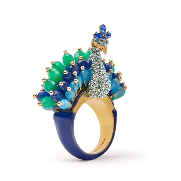 kate spade Jewelry - KATE SPADE • Full Plume Peacock Ring